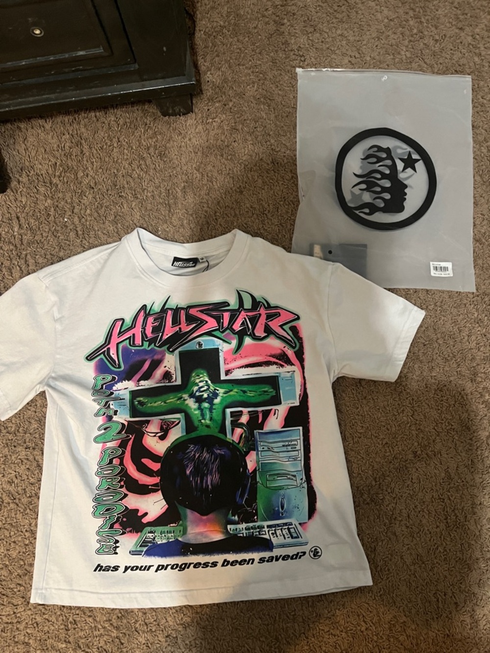 Graphic Tee for Kids - White with Neon Green & Pink